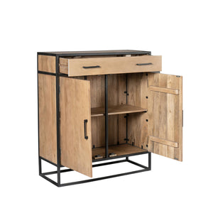 Sideboard – Mangoholz Korpus, Metallgestell, Natürliche Oberfläche – Dakota | Starfurn