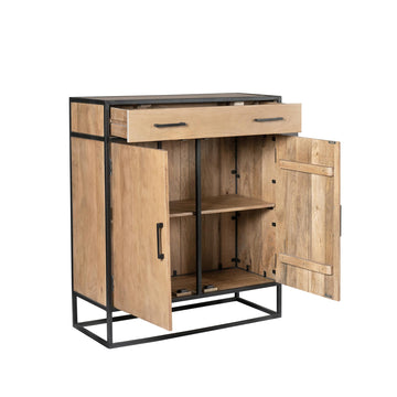 Sideboard – Mangoholz Korpus, Metallgestell, Natürliche Oberfläche – Dakota | Starfurn