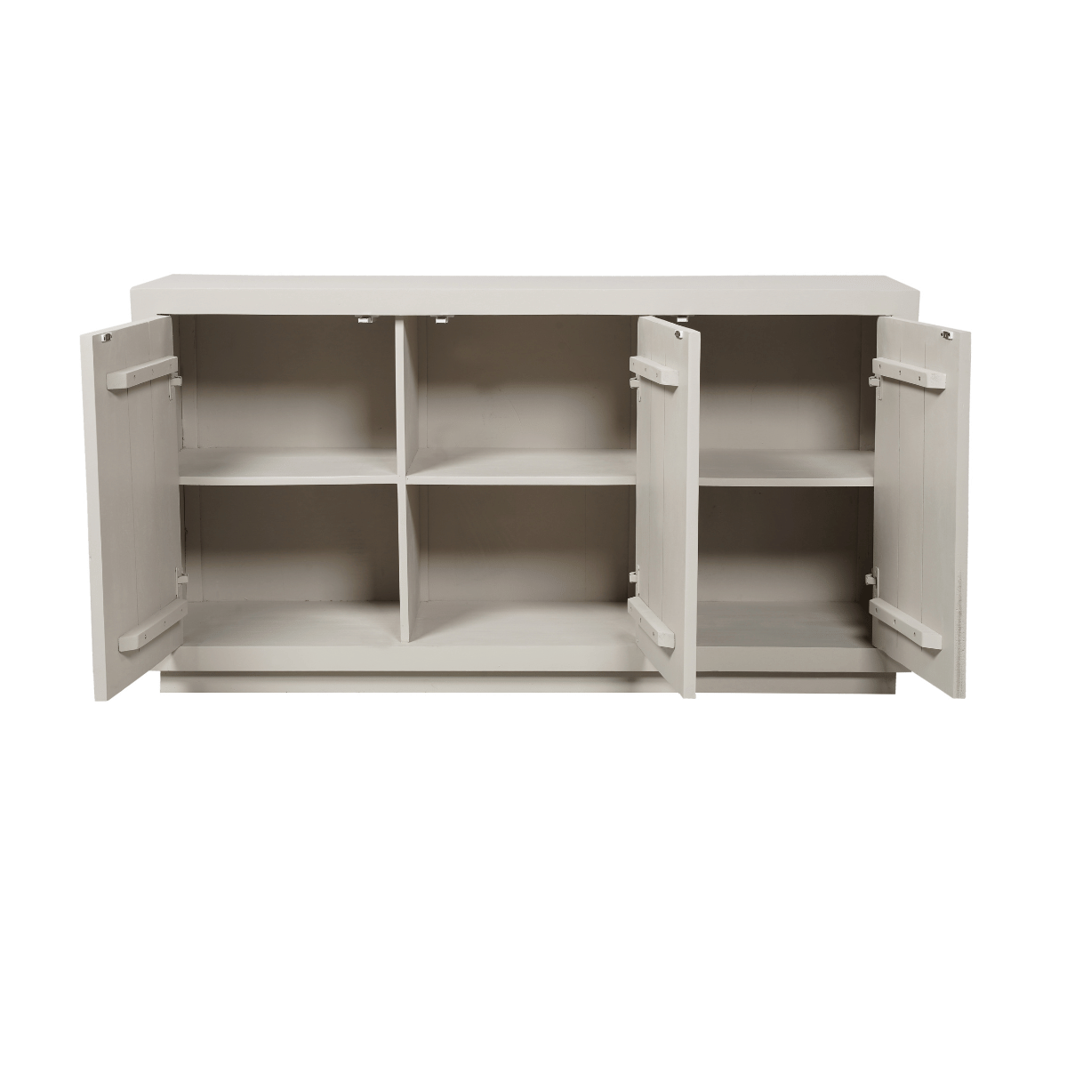 Sideboard – Mangoholz, Sand-Finish, Push-to-Open-Türen – Brussel | Starfurn