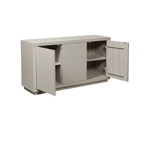 Sideboard – Mangoholz, Sand-Finish, Push-to-Open-Türen – Brussel | Starfurn