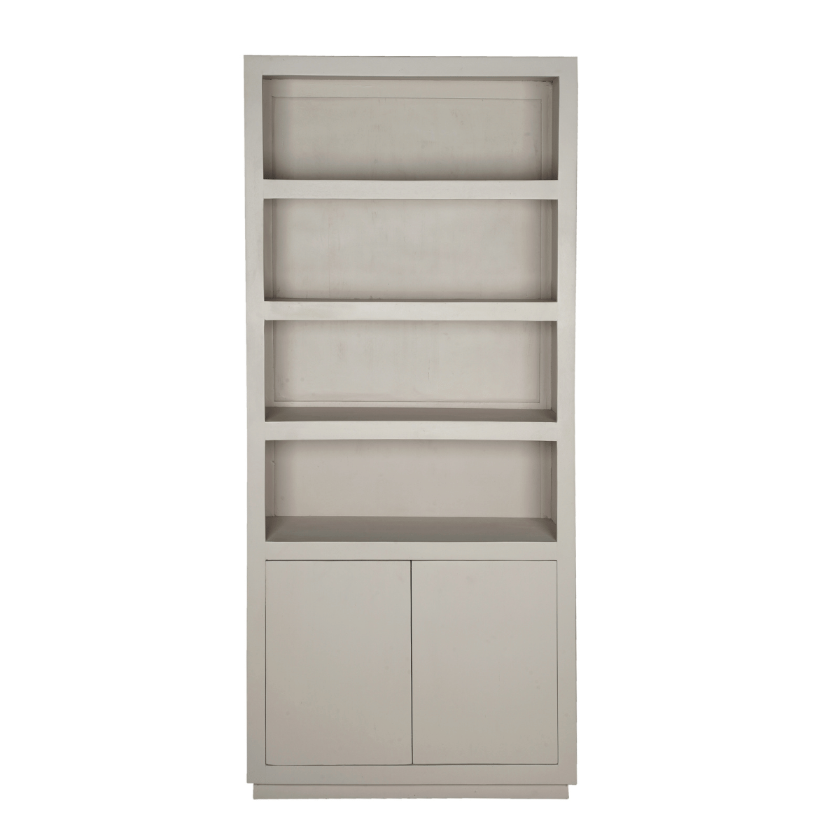 Bücherregal – Mangoholz, Sand-Finish, Offene Regalfächer, Push-to-Open Türen – Brussel | Starfurn