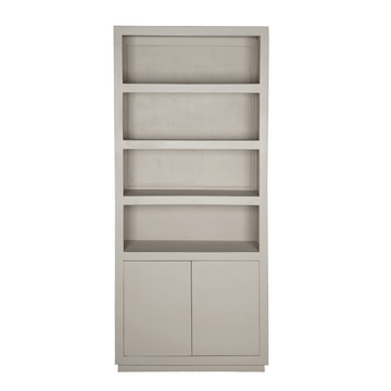 Bücherregal – Mangoholz, Sand-Finish, Offene Regalfächer, Push-to-Open Türen – Brussel | Starfurn
