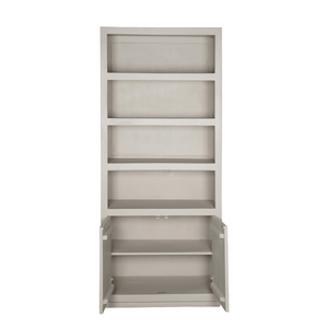 Bücherregal – Mangoholz, Sand-Finish, Offene Regalfächer, Push-to-Open Türen – Brussel | Starfurn