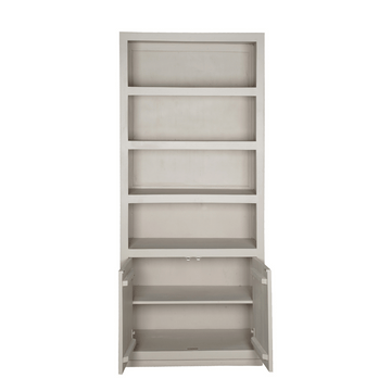 Bücherregal – Mangoholz, Sand-Finish, Offene Regalfächer, Push-to-Open Türen – Brussel | Starfurn