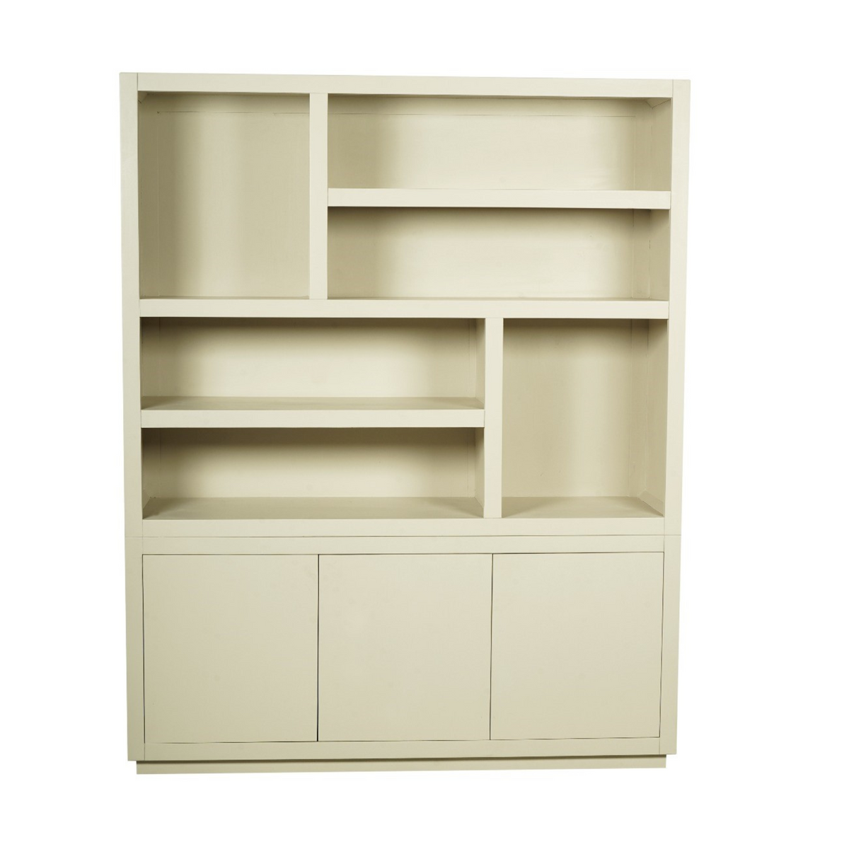 Bücherregal – Mangoholz, Sand-Finish, Push-to-Open-Türen – Brussel | Starfurn