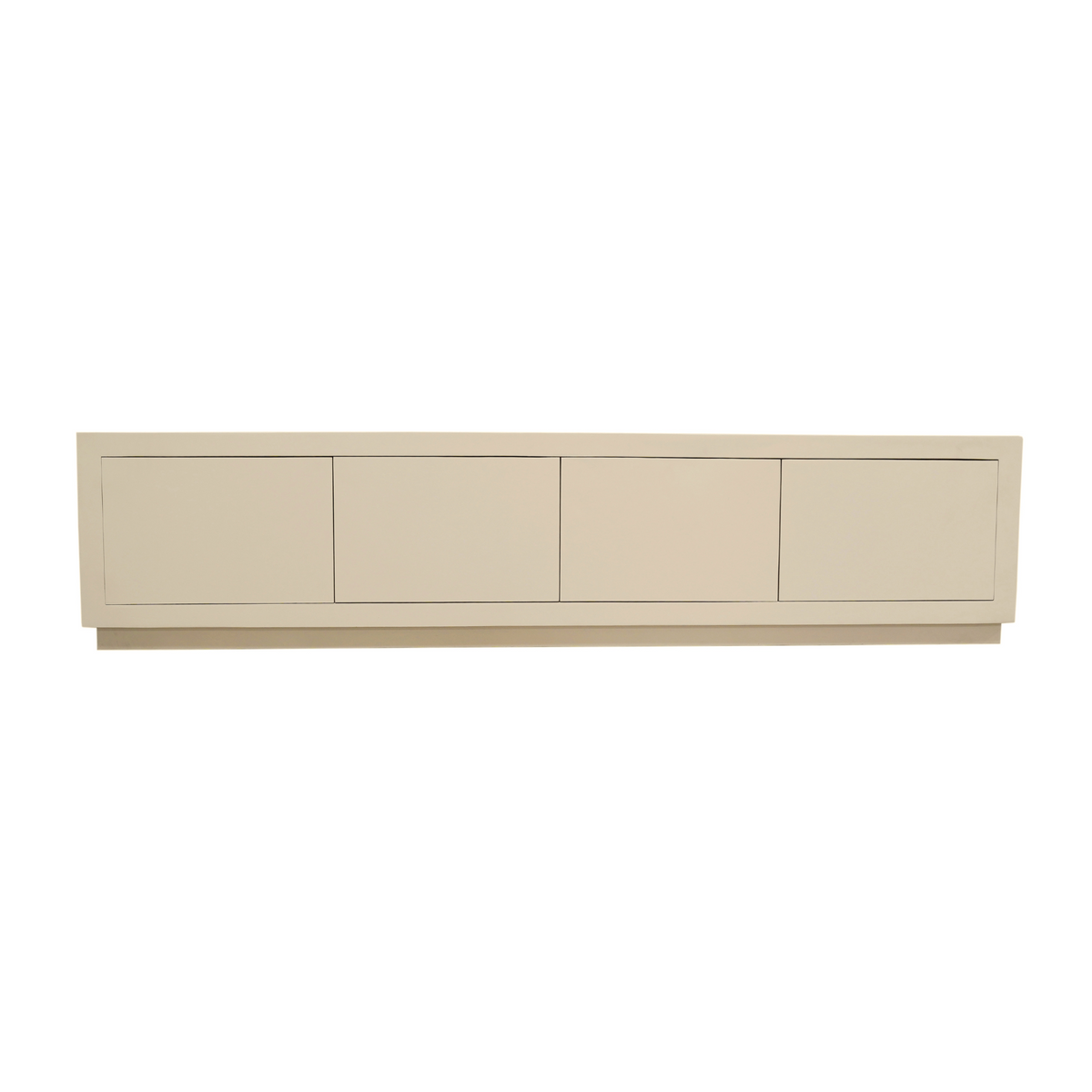TV-Möbel – Mangoholz, Sand-Finish, Push-to-Open-Türen, 4 Fächer – Brussel | Starfurn