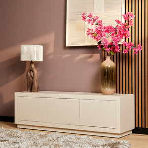 TV-Möbel - Mangoholz Sand, Drucköffnung, Grifflose Türen, 150 cm – Brussel | Starfurn