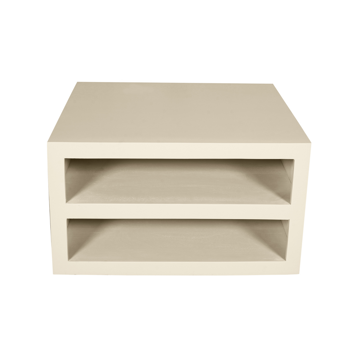 Couchtisch – Sand Oberfläche, Modernes Design, Zwei Fächer – Brussel | Starfurn
