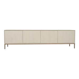 TV Furniture – Mango Wood, Slat Pattern, Sand Color – Madison | Starfurn