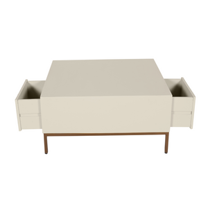Coffee Table – Mango Wood Tabletop, Metal Frame, Square Shape – Madison | Starfurn