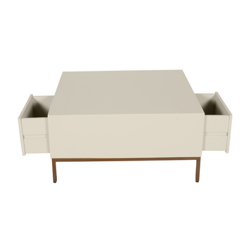 Couchtisch – Mangoholz Tischplatte, Metallgestell, Quadratische Form – Madison | Starfurn