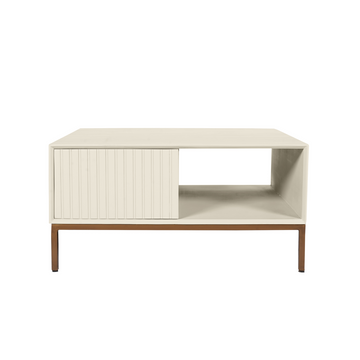 Couchtisch – Mangoholz Tischplatte, Metallgestell, Quadratische Form – Madison | Starfurn