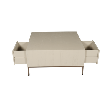 Couchtisch – Mangoholz Tischplatte, Metallgestell, Quadratische Form – Madison | Starfurn