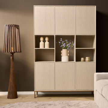 schrank – Sand Finish, Vertikale Latten, Bronze Metall – Madison | Starfurn