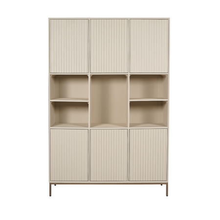schrank – Sand Finish, Vertikale Latten, Bronze Metall – Madison | Starfurn image