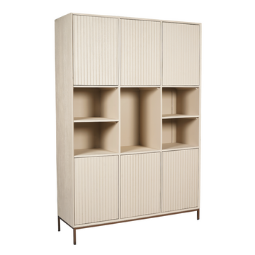 schrank – Sand Finish, Vertikale Latten, Bronze Metall – Madison | Starfurn