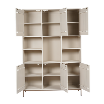 schrank – Sand Finish, Vertikale Latten, Bronze Metall – Madison | Starfurn