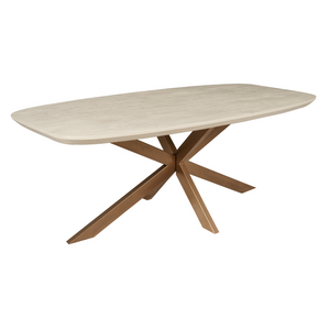 Esszimmertisch – Mangoholz, Sandfarbe, Ovale Form – Madison | Starfurn