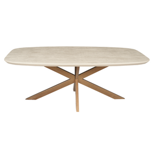 Esszimmertisch – Mangoholz, Sandfarbe, Ovale Form – Madison | Starfurn