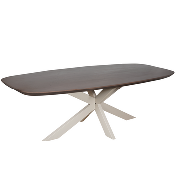 Esszimmertisch – Mangoholz , Deens Ovale Design, Sand Farbe, 240cm – Madison | Starfurn