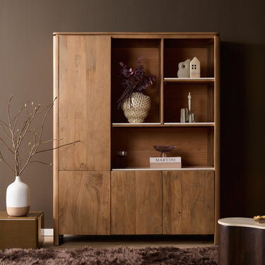 Bücherregal – FSC Massives Mangoholz, Natur Finish, Offenes XL Regalsystem, XL  - Dallas | Starfurn