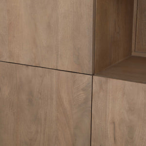 Bücherregal – FSC Massives Mangoholz, Natur Finish, Offenes XL Regalsystem, XL  - Dallas | Starfurn
