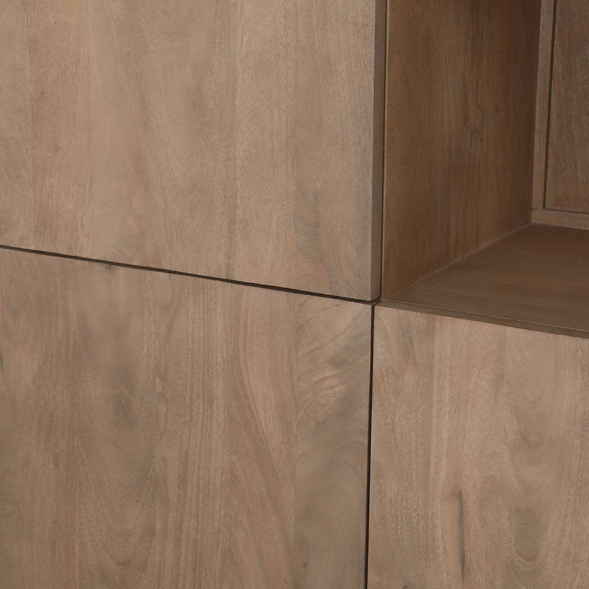 Bücherregal – FSC Massives Mangoholz, Natur Finish, Offenes XL Regalsystem, XL  - Dallas | Starfurn