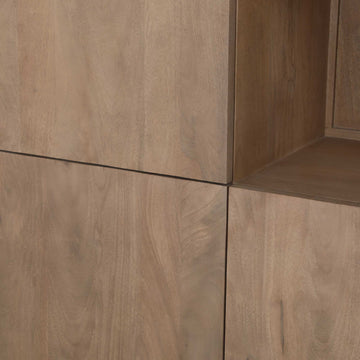 Bücherregal – FSC Massives Mangoholz, Natur Finish, Offenes XL Regalsystem, XL  - Dallas | Starfurn