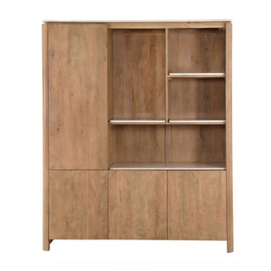 Bücherregal – FSC Massives Mangoholz, Natur Finish, Offenes XL Regalsystem, XL  - Dallas | Starfurn