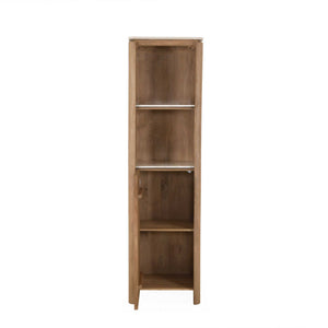 Bücherregal – FSC Massives Mangoholz, Natur Finish, Vertikales Holzdesign - Dallas | Starfurn