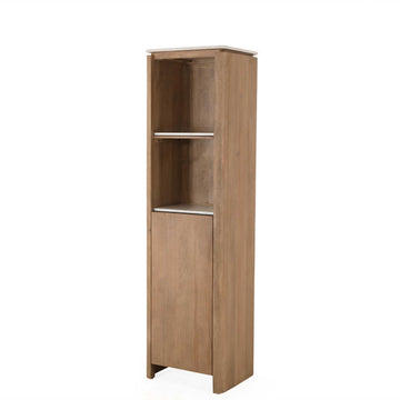 Bücherregal – FSC Massives Mangoholz, Natur Finish, Vertikales Holzdesign - Dallas | Starfurn