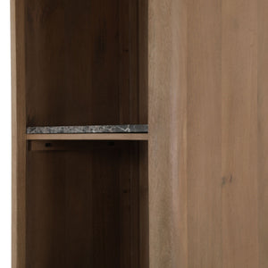 Bücherregal – FSC Massives Mangoholz, Natur Finish, Vertikales Holzdesign - Dallas | Starfurn