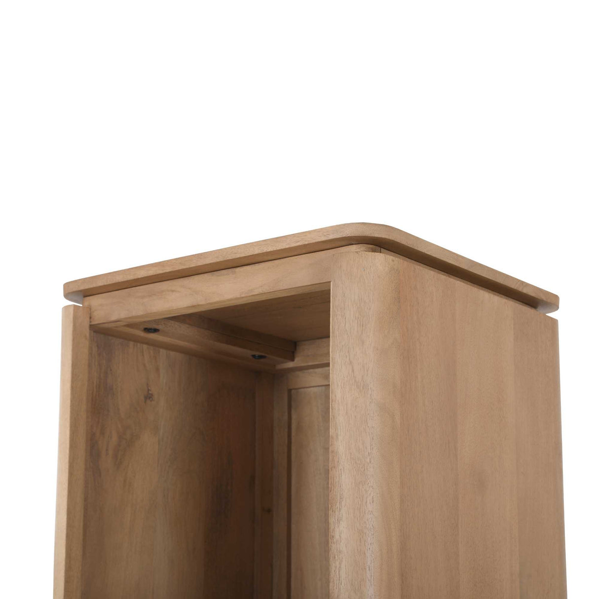 Bücherregal – FSC Massives Mangoholz, Natur Finish, Vertikales Holzdesign - Dallas | Starfurn