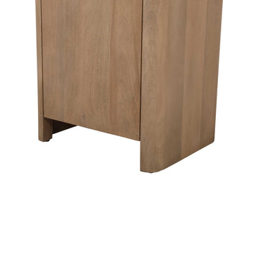 Bücherregal – FSC Massives Mangoholz, Natur Finish, Vertikales Holzdesign - Dallas | Starfurn