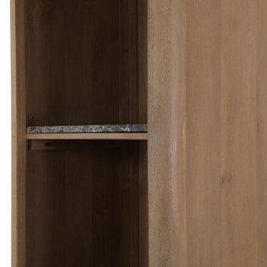 Bücherregal – FSC Massives Mangoholz, Natur Finish, Vertikales Holzdesign - Dallas | Starfurn