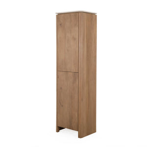 Aufbewahrungsschrank – FSC Massives Mangoholz, Natur Finish, Vertikales Holzdesign - Dallas | Starfurn
