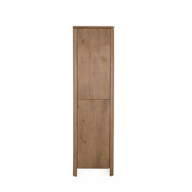 Aufbewahrungsschrank – FSC Massives Mangoholz, Natur Finish, Vertikales Holzdesign - Dallas | Starfurn