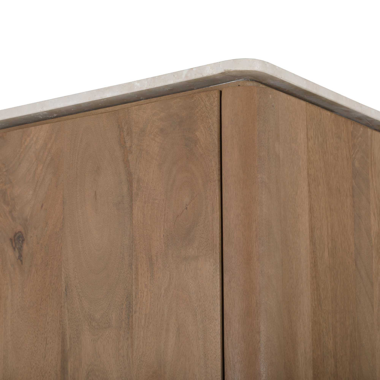 Aufbewahrungsschrank – FSC Massives Mangoholz, Natur Finish, Vertikales Holzdesign - Dallas | Starfurn