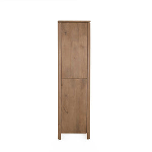 Aufbewahrungsschrank – FSC Massives Mangoholz, Natur Finish, Vertikales Holzdesign - Dallas | Starfurn