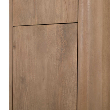 Aufbewahrungsschrank – FSC Massives Mangoholz, Natur Finish, Vertikales Holzdesign - Dallas | Starfurn
