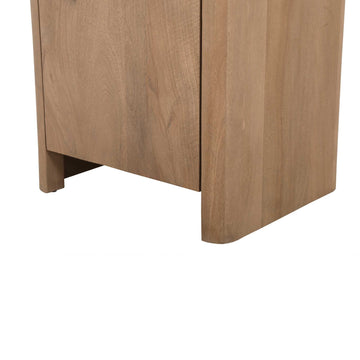 Aufbewahrungsschrank – FSC Massives Mangoholz, Natur Finish, Vertikales Holzdesign - Dallas | Starfurn