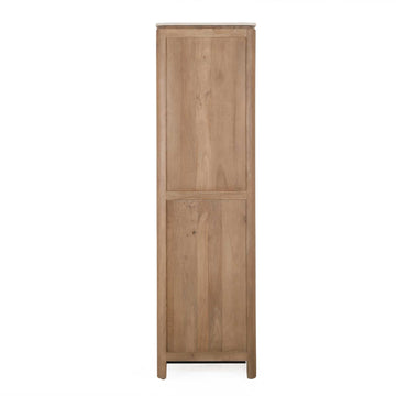 Aufbewahrungsschrank – FSC Massives Mangoholz, Natur Finish, Vertikales Holzdesign - Dallas | Starfurn