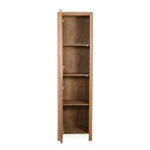 Aufbewahrungsschrank – FSC Massives Mangoholz, Natur Finish, Vertikales Holzdesign - Dallas | Starfurn