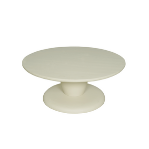 Coffee Table – Mango Wood Body, Sand-Colored Finish, Sculptural Design – Mabel | Starfurn