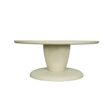 Couchtisch – Mangoholz Korpus, Sandfarbenes Finish, Skulpturales Design – Mabel | Starfurn