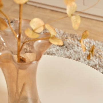 Couchtisch – Mangoholz, Sandfarbe, Einzigartiges Rundes Design – Bellis | Starfurn