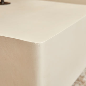 Couchtisch – Mangoholz, Sandfarbe, Gestapelte Quadratische Form – Saya | Starfurn