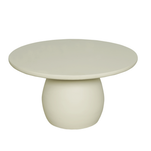 Coffee Table – Mango Wood Tabletop, Solid Wood Frame, Round Shape – Mosi | Starfurn
