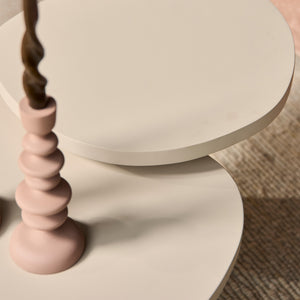 Coffee Table - Sand Finish, Mango Wood, Round Shape – Mirre | Starfurn