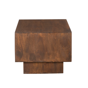 Couchtisch - Mangoholz Braun, Quadrat Form, Kompakt Design – Livia | Starfurn